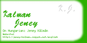 kalman jeney business card
